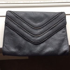 Black zipper clutch